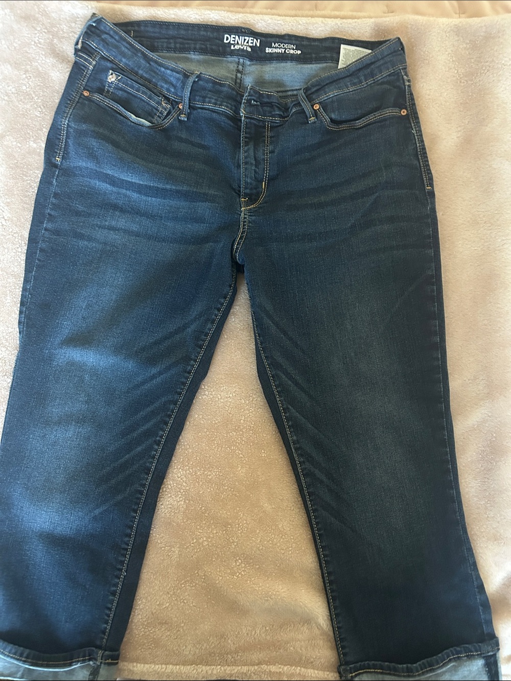 Denizen from Levi's Women's Skinny Crop Jeans - Dark Blue Wash